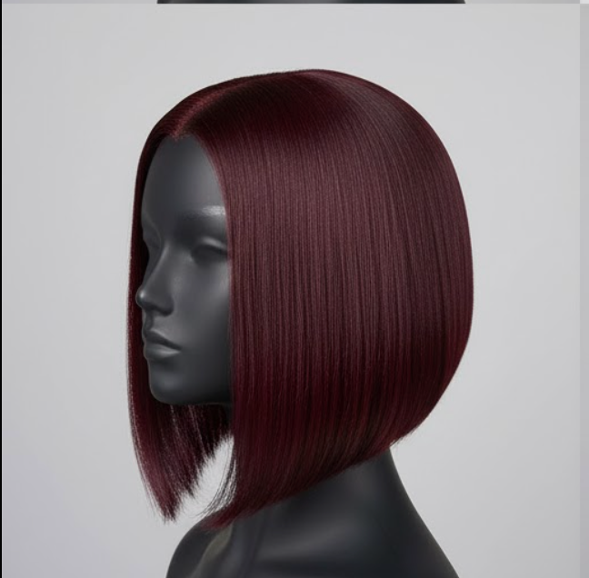 Burgundy Bob Wig